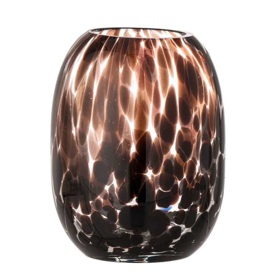 Bloomingville Crister Glass Vase Brown Clearance