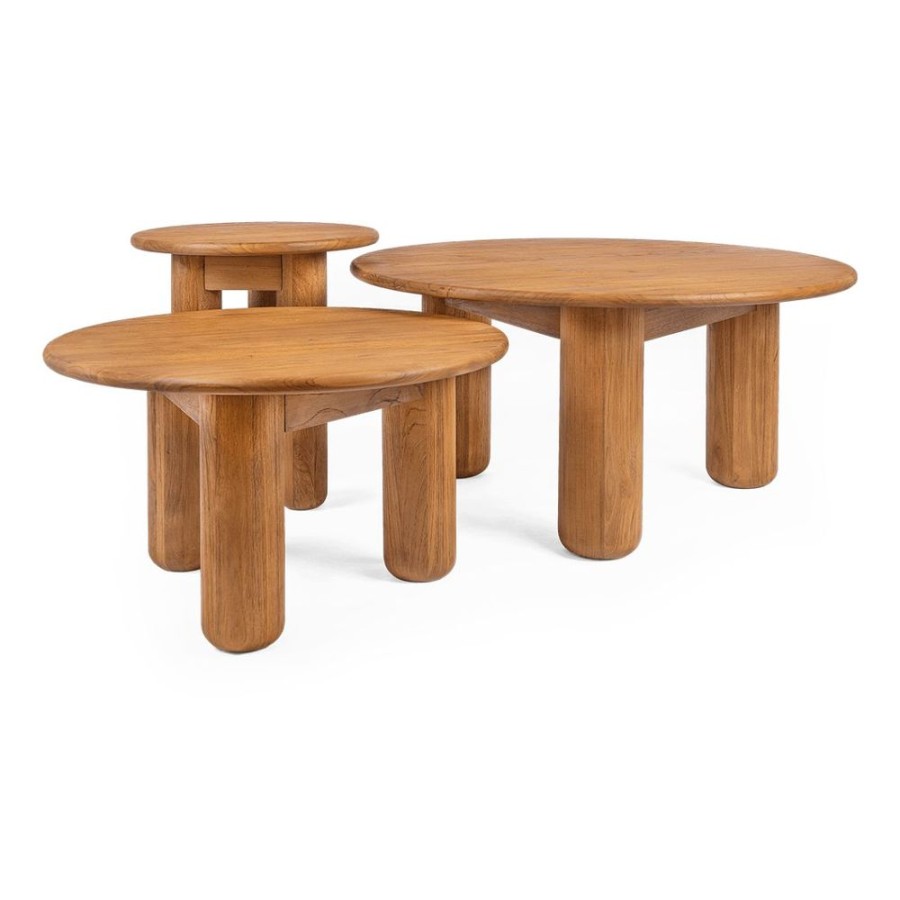 dBodhi Dbodhi Dino Round Coffee Table - Set Of 3 Teak Clearance