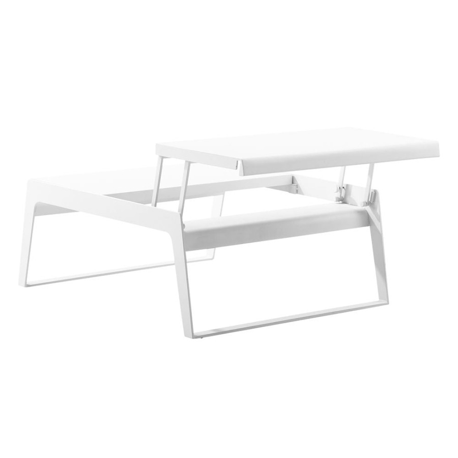 Caneline Chill-Out Coffee Table - Dual Heights White Clearance