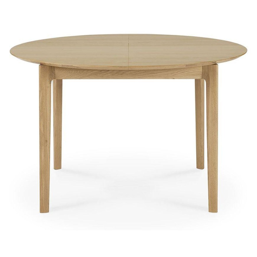 Ethnicraft Ethnicraft Oak Bok Round Extendable Dining Table Natural Oak Online