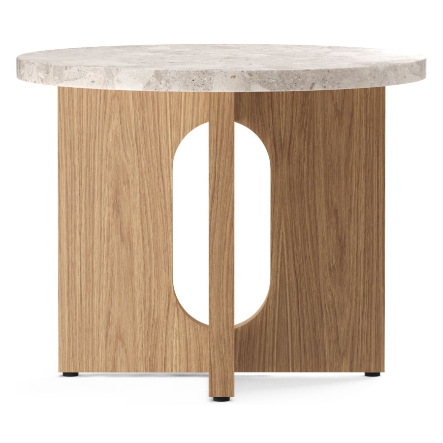 Audo Copenhagen Androgyne Timber Side Table Natural Oak/Kunis Breccia Sand Best