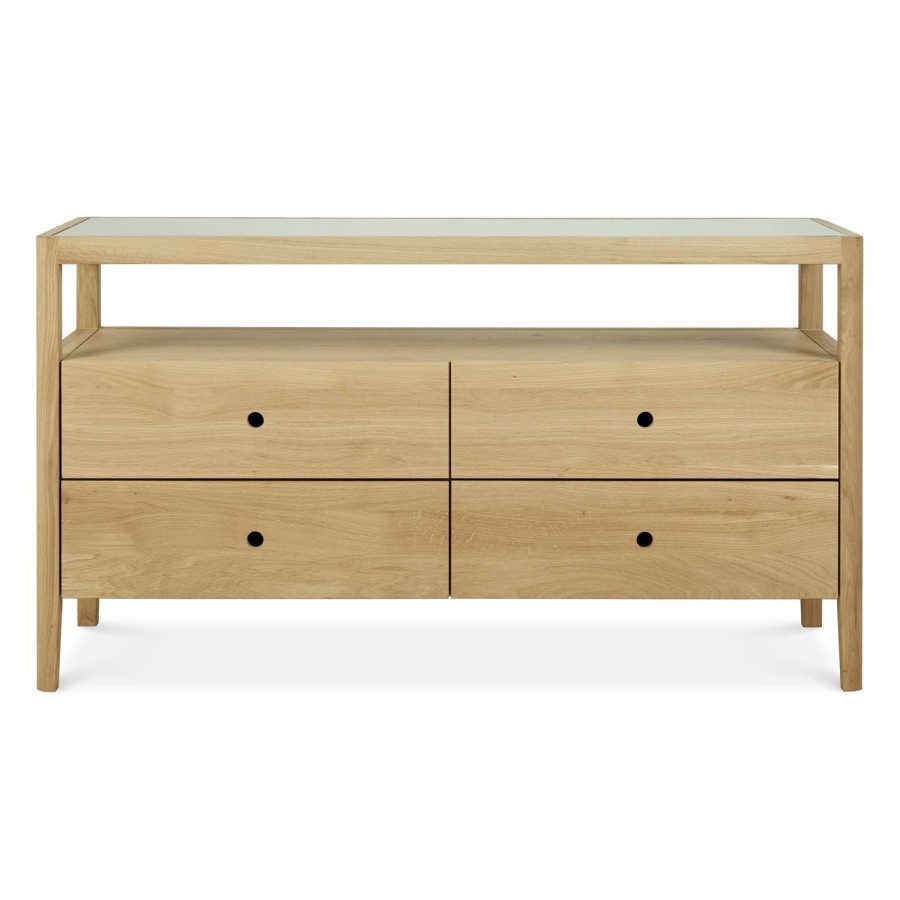 Ethnicraft Ethnicraft Oak Spindle Dresser - 4 Drawers Natural Oak Hot