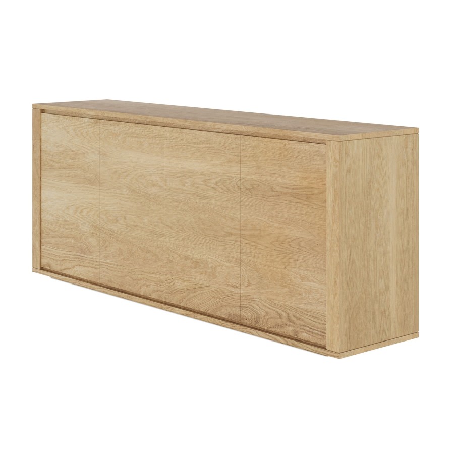 Ethnicraft Ethnicraft Oak Shadow 4 Doors Sideboard Natural Oak Wholesale