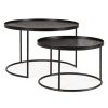 Ethnicraft Ethnicraft Round Tray Coffee Table - Set Of 2 Best