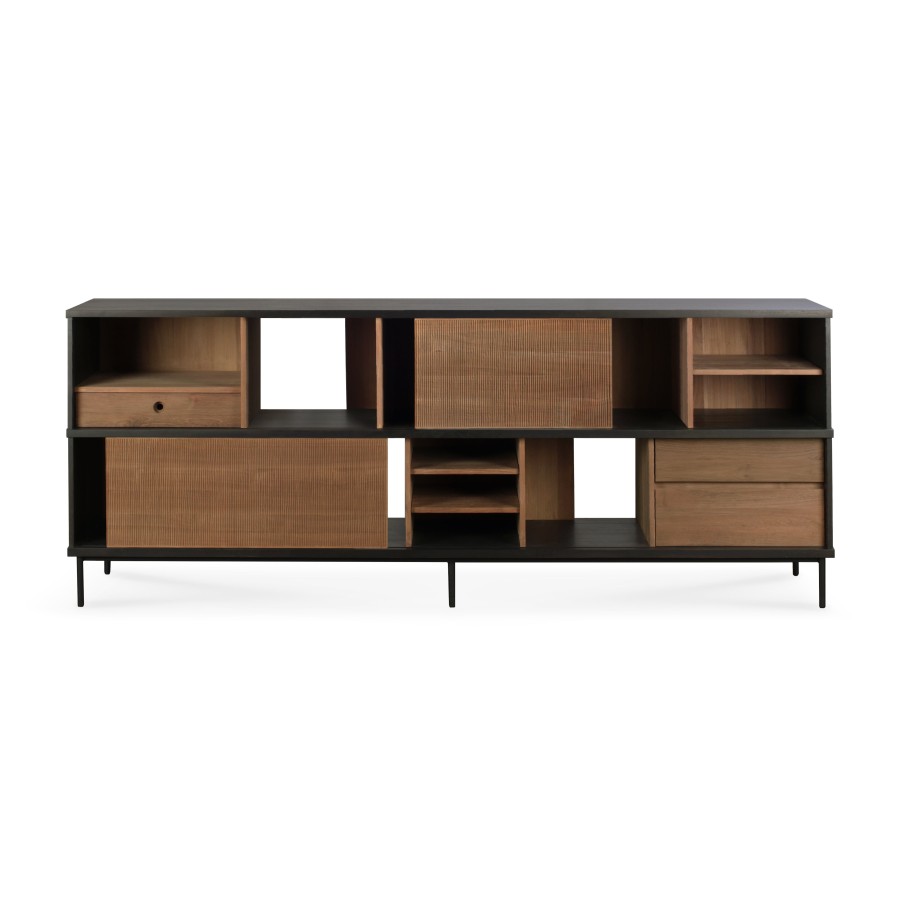 Ethnicraft Ethnicraft Teak Oscar Sideboard Natural/Black Wholesale